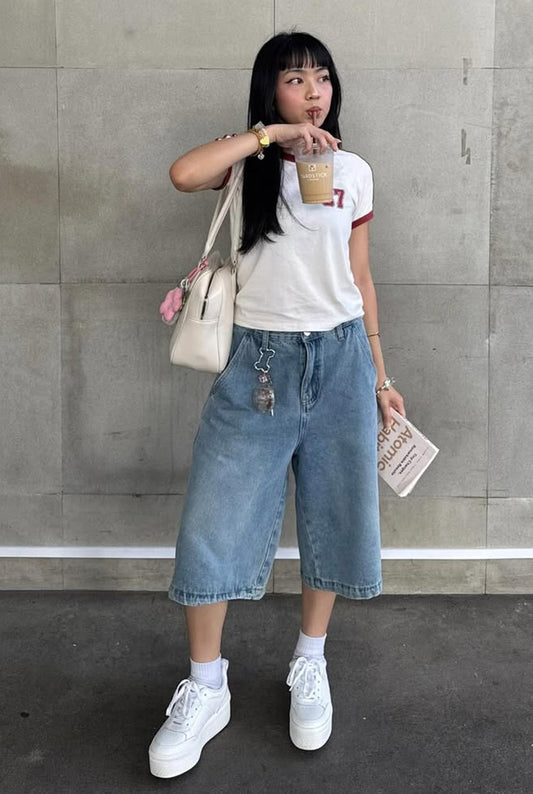 [TWEE] Hento Half Denim Jort Pants-0