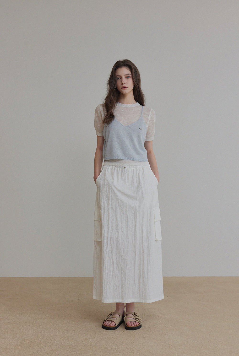 [TWEE] Nihe Colorblock Knit Sleeveless Set-2