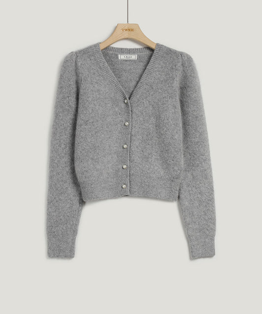Sweetie Angora Knit Cardigan