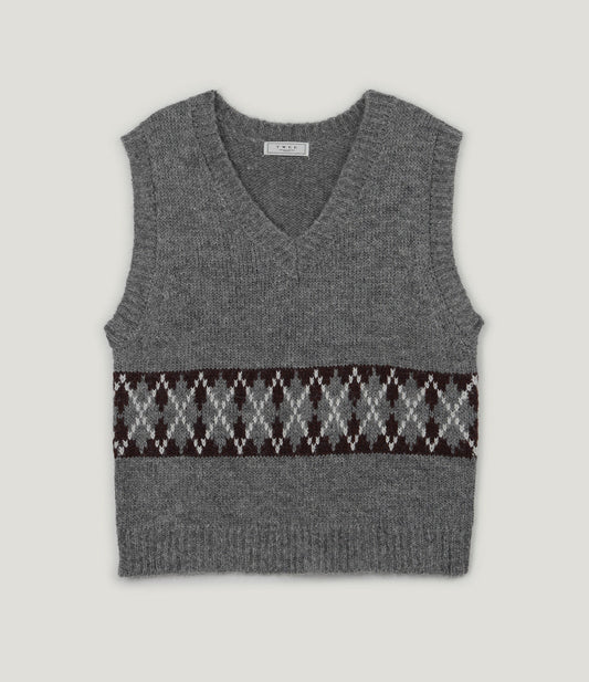 Senit Argyle Knit Vest