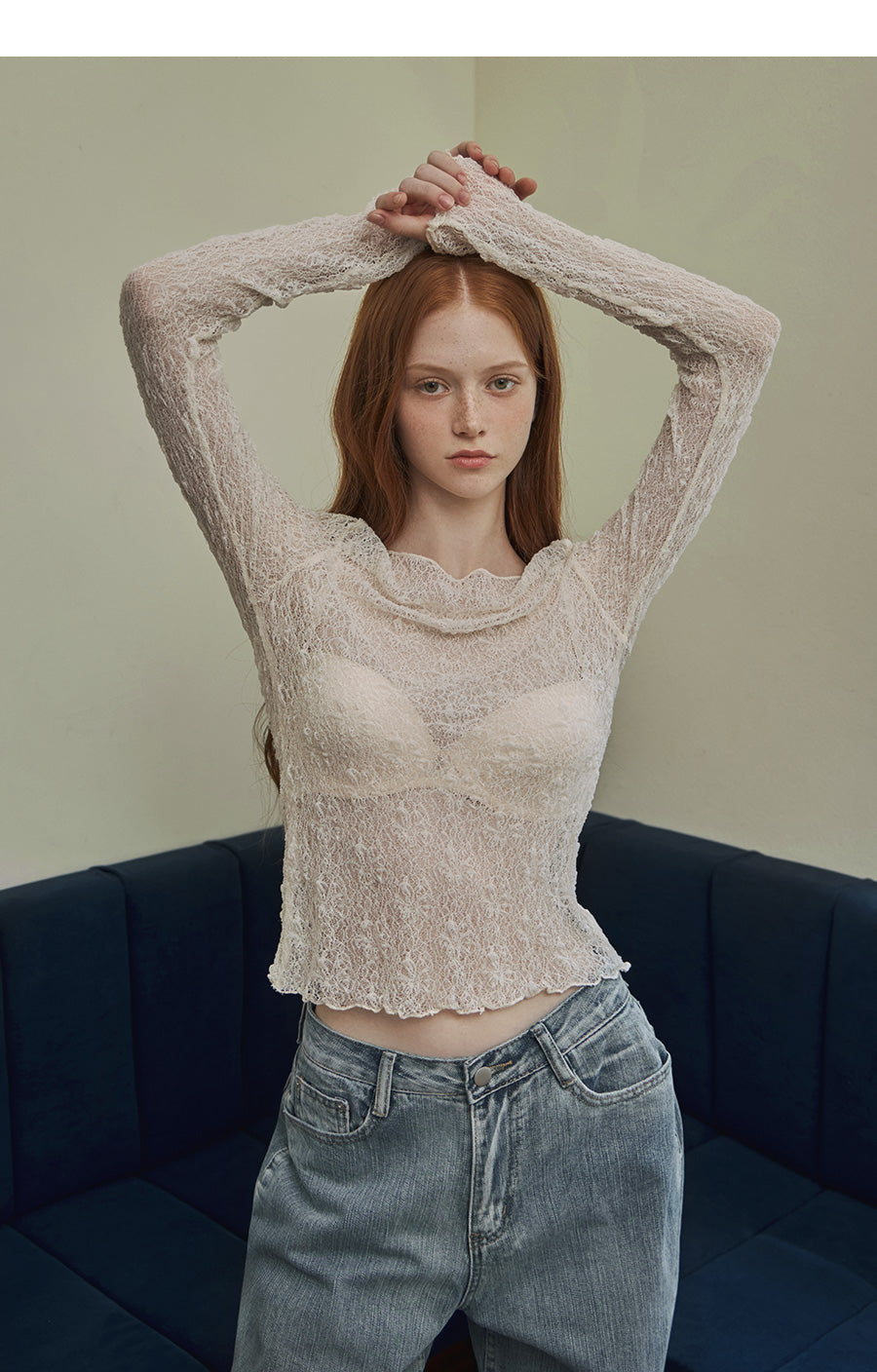 [TWEE] Evernon lace see-through t-shirt-4