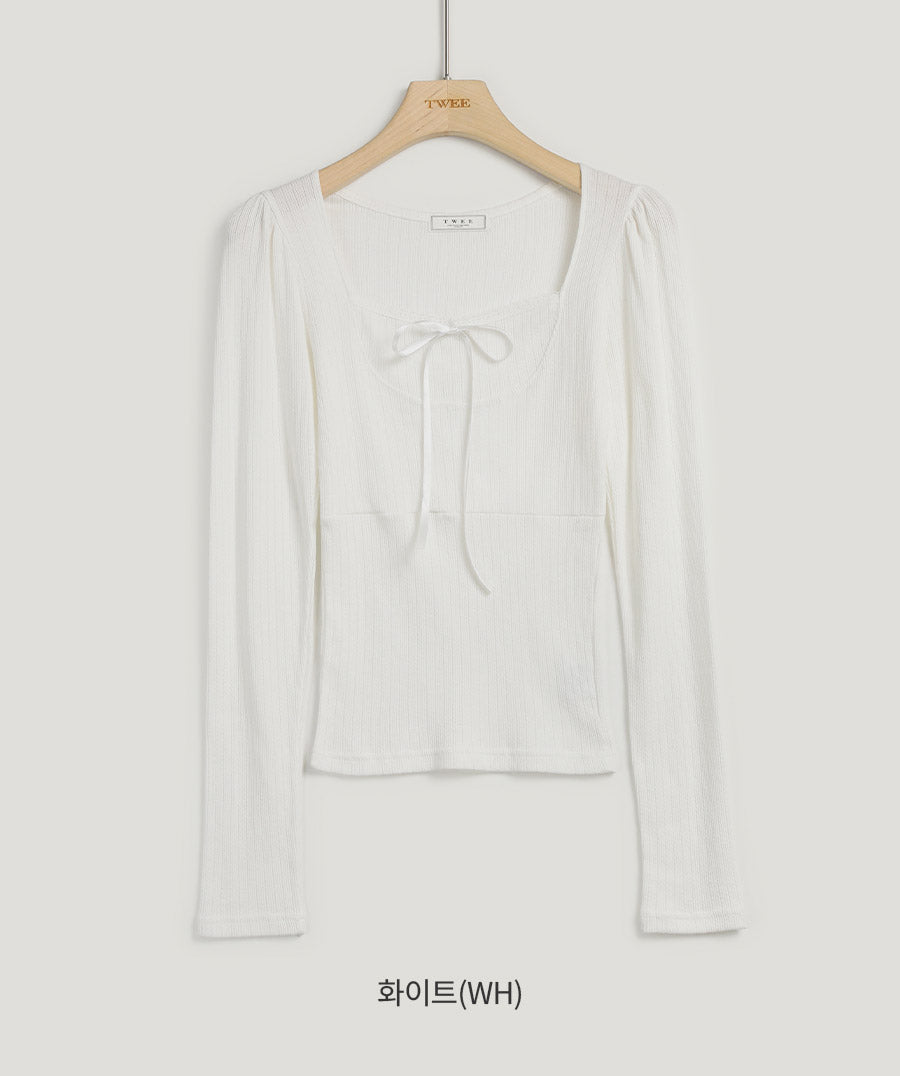 [TWEE] Leche Tie Lace T-Shirt-6