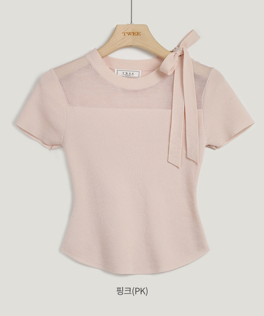 [TWEE] Mellive Sheer Contrast Slim Half Knit-5