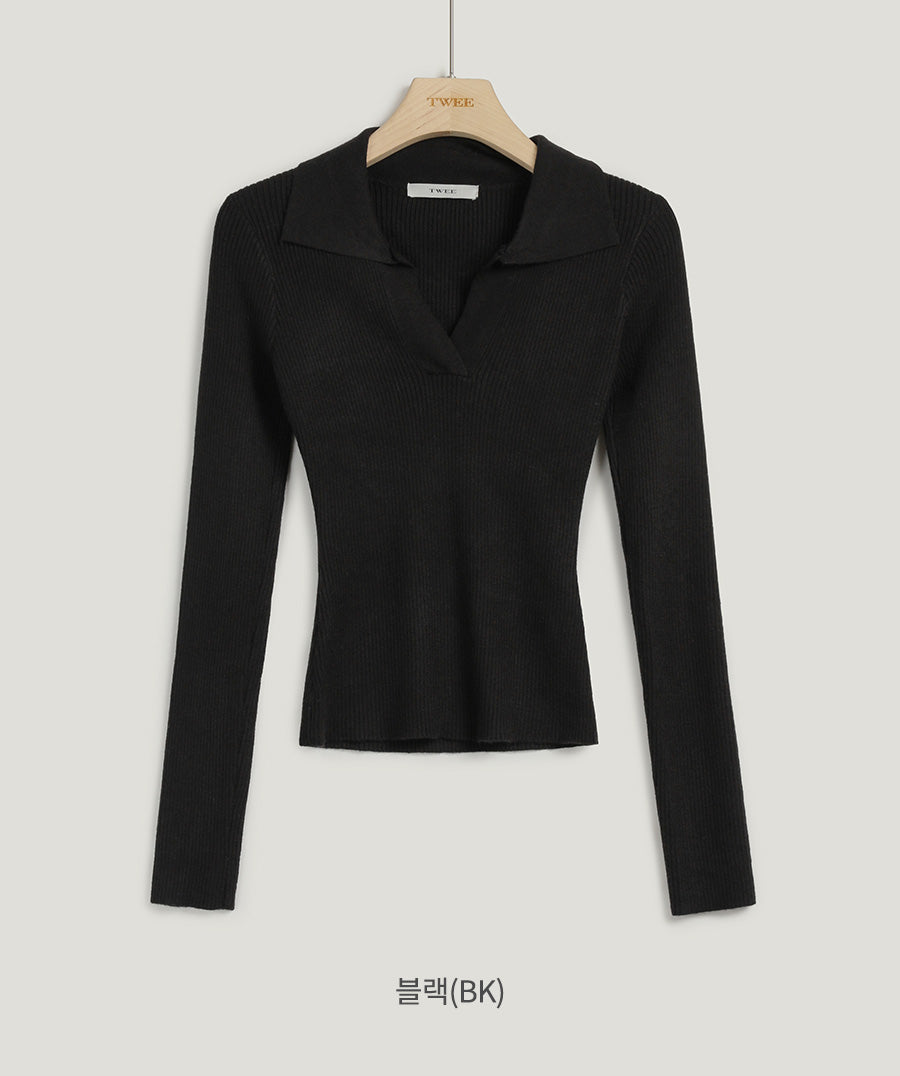 Sarasota Open Collar Golji Knit