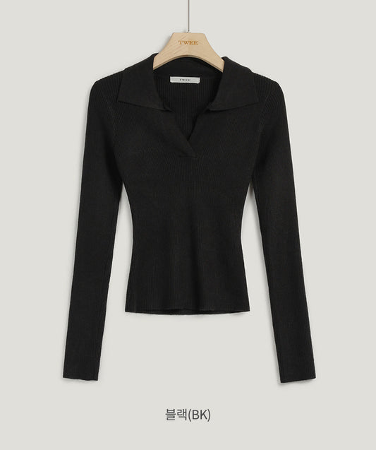 Sarasota Open Collar Golji Knit