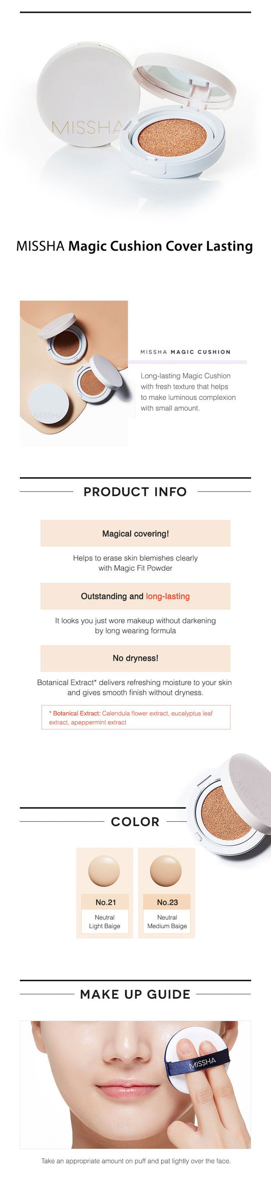 MISSHA Magic Cushion Cover Lasting Replacement 15g