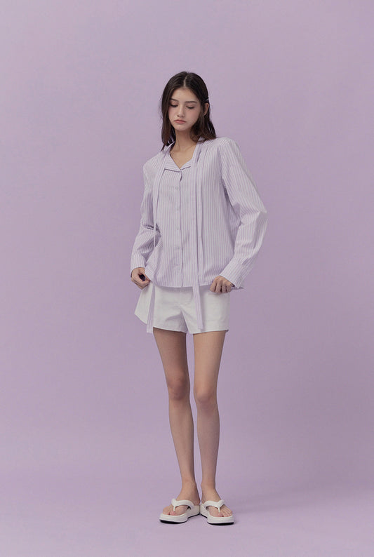 [TWEE] Ritos stripe tie shirt-0