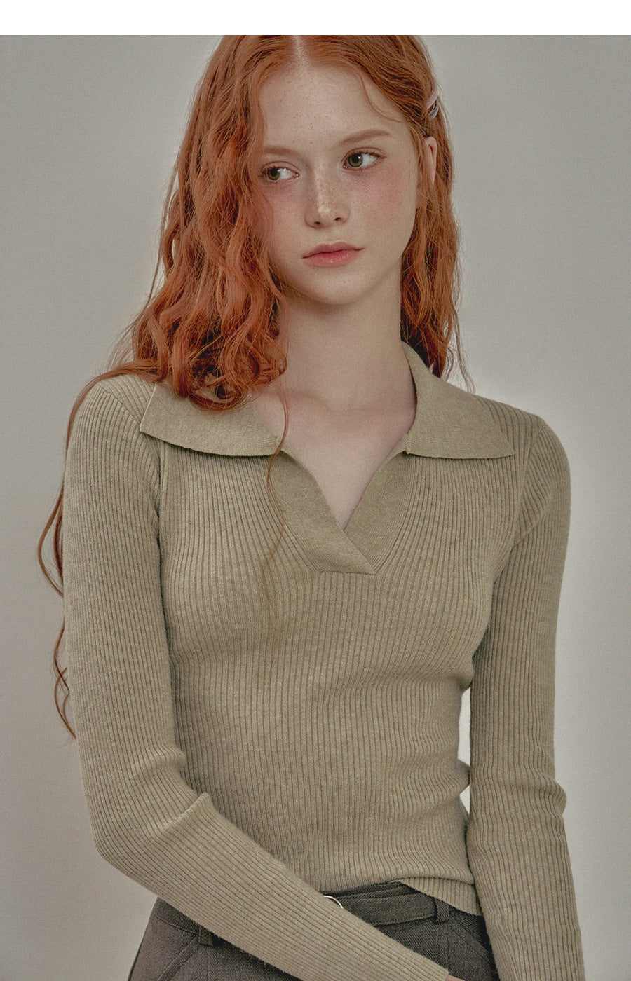 Sarasota Open Collar Golji Knit