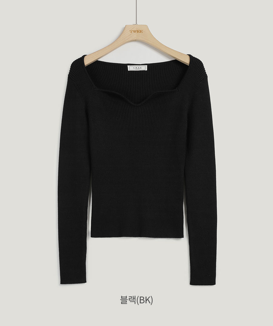 [TWEE] Wip Wave Neck Knit-6