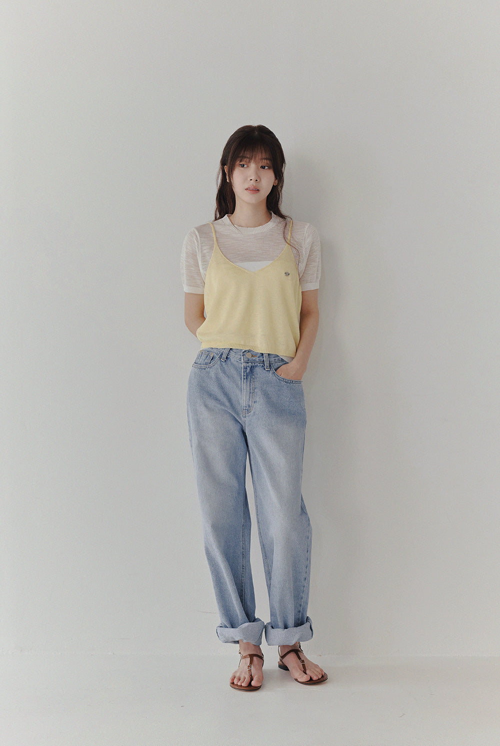 [TWEE] Nihe Colorblock Knit Sleeveless Set-4