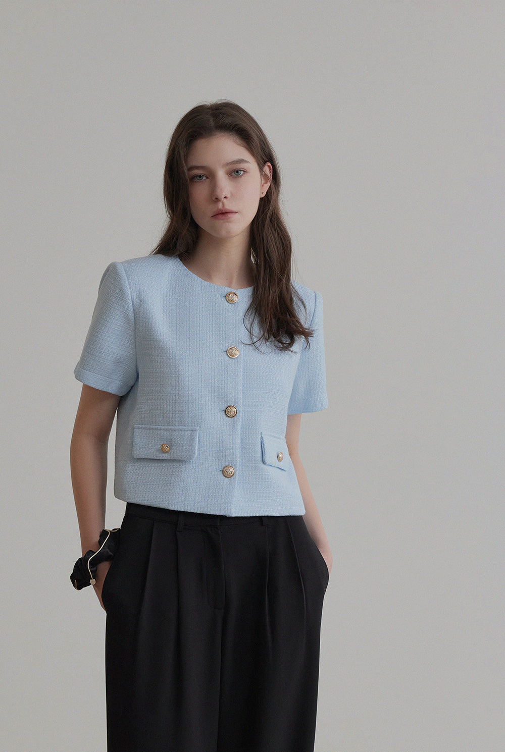 Hermi Tweed Short Sleeve Jacket